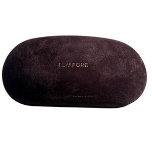Tom Ford Velvet Sunglasses Case in Dark Brown with Gold Logo